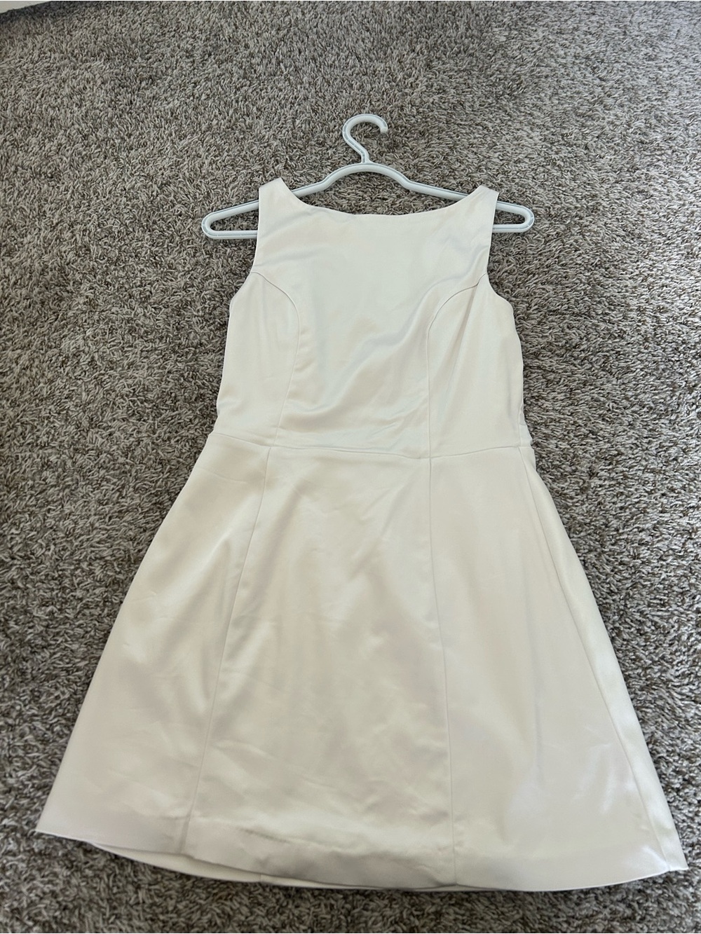 Abercrombie & Fitch Cream Sleeveless A-Line Mini Dress